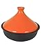 XIUCAI Tajine Marocchino per 1-3 Persone, Pentola Artigianale in Ceramica con Coperchio, Resistente al Calore e Mantiene umidità, per Cucina o Ristorante,Arancia immagine