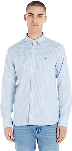 Tommy Hilfiger CORE 1985 FLEX OXF STP RF SHIRT Freizeithemden Herren, Blau...