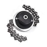 Naroote Weed Eater Head, Chain Trimmer Head, Universal Speed Feed Trimmer Lawn Mower 1-in Round Hole Mower Tool Accessories for Outside Garden Lawn Glass