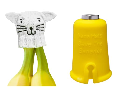 NANA HATS Banana Keeper for Freshness, Banana Cap & Covers, Organic Bananas Storage Solution, Keep Bananas Fresh Longer, Silicone Protector Case for Lunch Box or Kitchen Use, AS SEEN ON SHARK TANK