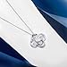 MOOSEA Moissanite Four Leaf Clover Necklace, 14K White Gold Plated 925 Sterling Silver Anniversary Wedding Gifts for Women Wife Her 2ct Moissanite Pendant Necklace Personal Gifts