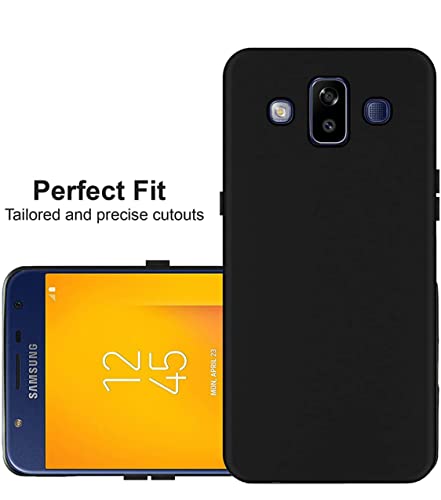 Image of Mobile Back Cover Case for Samsung Galaxy J7 Duo (Silicone Case|CameraProtection|Black SC1510)