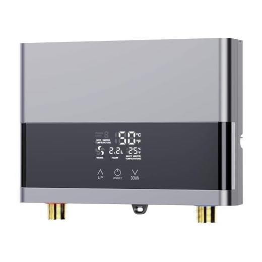 Calentador de Agua Electrico Instantaneo 220v 6000w, Calentador de Agua sin Tanque con temperatura constante, Ahorro de Energía, mini calentador de agua punto de uso para Cocinade Baño (Sliver)