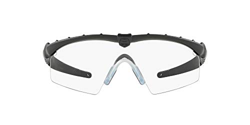 Oakley Men's OO9046 M Frame 2.0 Strike Sunglasses, Matte Black/Clear, 30 mm
