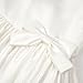 Uhnice Flower Girl Satin Dress Sleeveless Dresses with Detachable Bow for Wedding Party (Ivory, 5-6/120)