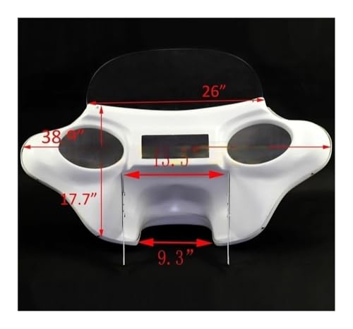 Coque arrière carénage Batwing blanc pour moto de type Touring Road King - 6
