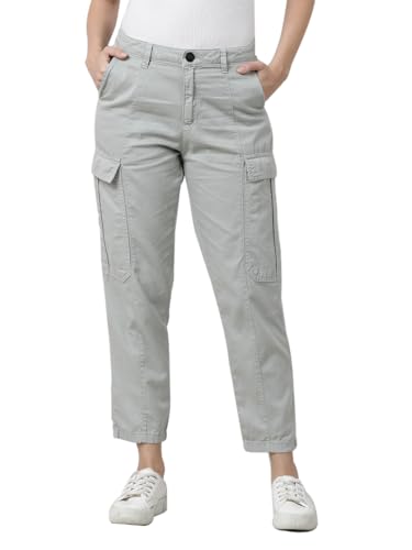 Image of IVOC Women Paneled Multi-Pocket 100% Cotton Cargo Pants