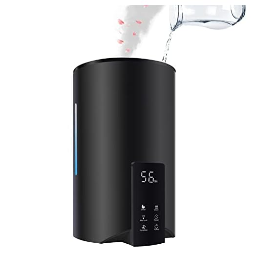 Cool and Warm Humidifiers for Bedroom Large Room, Top Fill 4.5L Quiet Smart Ultrasonic Humidifier for Babies Nursery, Plants & Whole House Built-in Humidity Sensor Essential Oil Diffuser 360°Nozzle