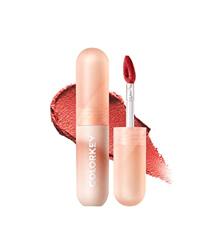 Colorkey Velvety Mousse Fluffy Lip Mud (O106 Burn This), Matte Lipstick Long Lasting Smooth Velvet Lip Stains Lip Tint Beauty Lips Makeup | Mud Texture, Sunset Warm Colors #TOP12