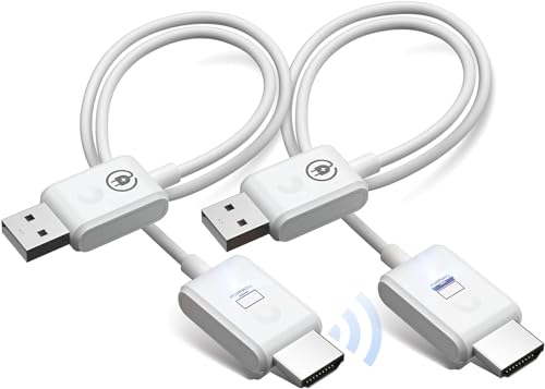 MICROWARE Wireless HDMI Transmitter and Receiver, Portable HDMI Extender Cable Kit, 50M HDMI Sender Display Adapter Support 2.4/5GHz for Streaming Video/Audio from Laptop/PC to TV/Projector/Monitor