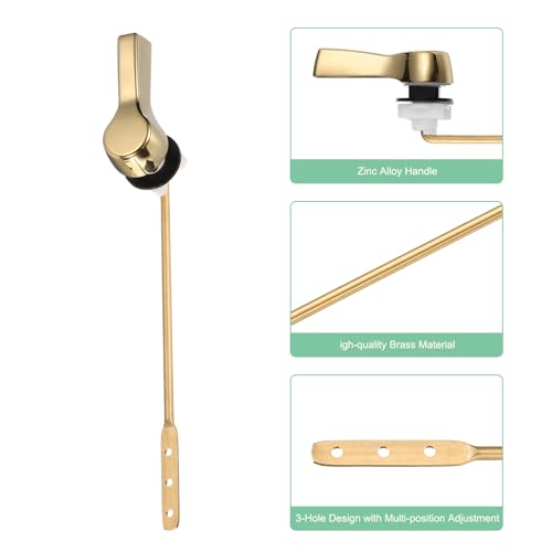 Levier de déclenchement de toilettes uxcell avec kit de remplacement de poignée
