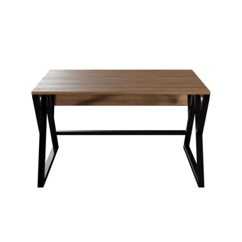 Image of Riyan Luxiwood Daffodil Computer Table in Engineered Wood with Flat Surface, Multi-Usage Laptop Desk & Home Office, Desk Sturdy Gaming Table (Beige, Small)