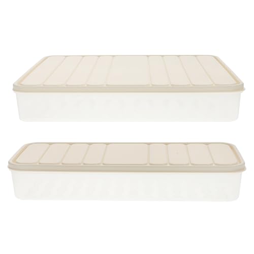 MUELODSIC 2 piezas Cajas Planas de Plástico para Almacenamiento de Alimentos con Tapa Organizador de Refrigerador Grande y Transparente Sellado sin Fugas para Cocina Segura y Ordenada