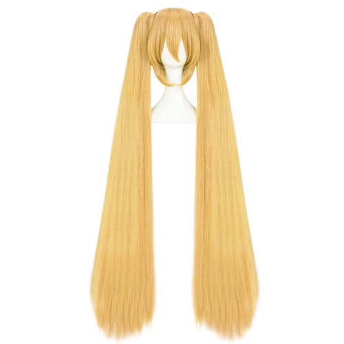 ANOGOL Hair Cap+ 48 Inch Long Blonde Wig
