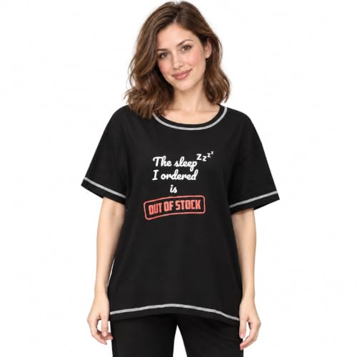 Image of The Mom Store Mom T-Shirt | Cotton | Pre and Post Pregnancy | Quirky Statements | Comfortable | Oversized