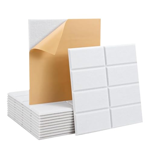 Panneaux en mousse acoustique blancs auto-adhésifs pour isolation mur et plafond