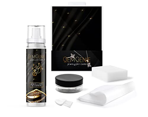 GemGenie Kit di Pulizia per Gioielli | per Oro, Argento, Platino e Abiti Raffinati | Detergente Delicato Che ripristina lucentezza e Scintilla
