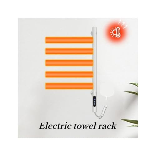 Sèche-serviette électrique étanche en inox blanc, support mural chauffant basse consommation - 7