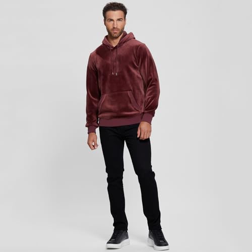 GUESS Men's Bonded Velvet Hoodie2