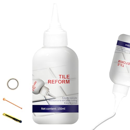 Fliesen Reparaturset Weiß, Emaille Reparatur ist wasserfest und schnelltrocknend, Spachtelmasse Weiß Innen eignet sich zum Ausbessern von Kratzern, Ausbessern von Rissen in Waschbecken (Weiß, 150ml) Fliesen Reparaturset Weiß, Emaille Reparatur ist wasserfest und schnelltrocknend, Spachtelmasse Weiß Innen eignet sich zum Ausbessern von Kratzern, Ausbessern von Rissen in Waschbecken (Weiß, 150ml)