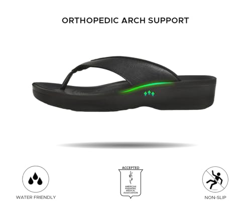 Image of AEROTHOTIC Original Orthotic Comfort Thong Style Flip Flops Sandals for Women with Arch Support for Comfortable Walk