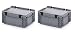 Produktbild 2x Eurobehälter 30 x 20 x 13,5 cm mit Scharnierdeckel inkl. gratis Zollstock 2er Set