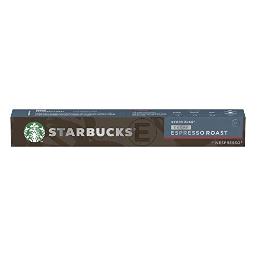 Starbucks Nespresso - Cápsulas Monodosis - Starbucks Espresso Roast Decaf, 10 Cápsulas,...