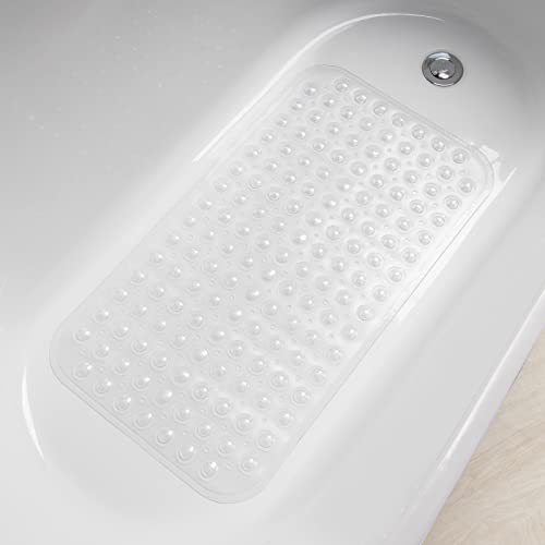 Amazerbath Bath Tub Mat, Medium Size 27.6 X 15 Inches Non-Slip Shower Mats With Suction Cups And Drain Holes, Bathroom Bathtub Mats Machine Washable (Clear) #TOP4