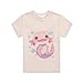 GWDDCMGYH Boys Short Sleeve Crewneck Shirts Axolotl Print Sports Active Athletic Shirt Tops Summer Casual Basic Tops for Girls All Holidays Blouse
