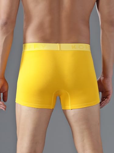 Image of KOFFY Men's Stretchable Cotton Lycra Long Trunk with C-Type Front Open | Wrinkle-Free | Ultra-Soft Elastic