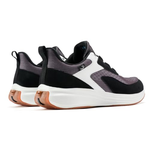 Image of Upalee Men's Zerotie Slip On Self Lacing No Tie Shoes Hands-Free Sneakers Lightweight Easy On Off Walking Street Series BW 11