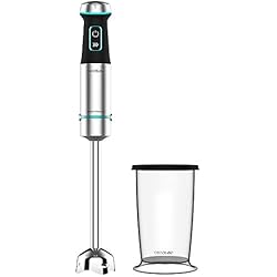 Batidora Braun 1000W Amazon Cecotec Batidora de mano Power TitanBlack 1200 XL. 1200 W, Tecnología CrossBlades con cuchillas de 4 hojas, Pie XL, Campana antisalpicaduras, Selector de velocidad, Incluye vaso 800ml