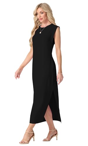 GRECERELLE 2025 Women Summer Casual Round Neck Cap Sleeve Maxi Dress with Pockets Beach Vacation Sundress2