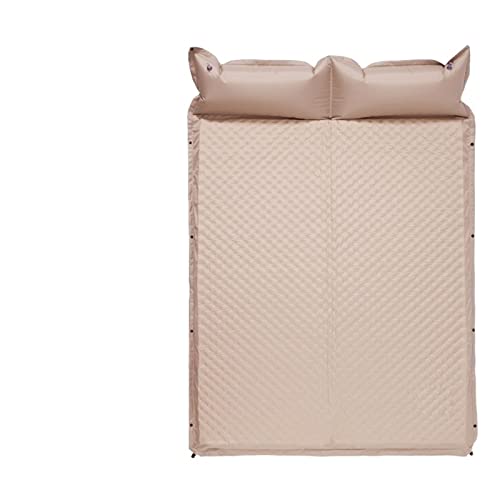 Dyqyym Colchoneta inflable para acampar al aire libre, portátil, impermeable, con almohada, cama plegable de 5 cm de grosor, hermoso paisaje