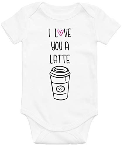 I Love You A Latte Funny Coffee Lover Baby Onesie/Coffee Infant Bodysuit