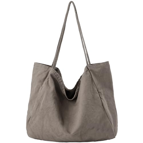 Image of Canvas Tote Bag for Women Large Hobo Shoulder Bag for Work Travel Casual Message Bag Tote Purse handbags