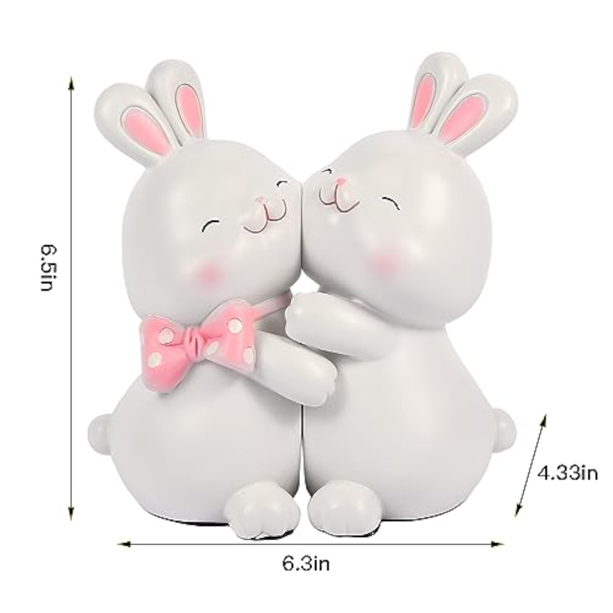 Cute Rabbit Bookends, Decorative Kids Bookends for Shelves