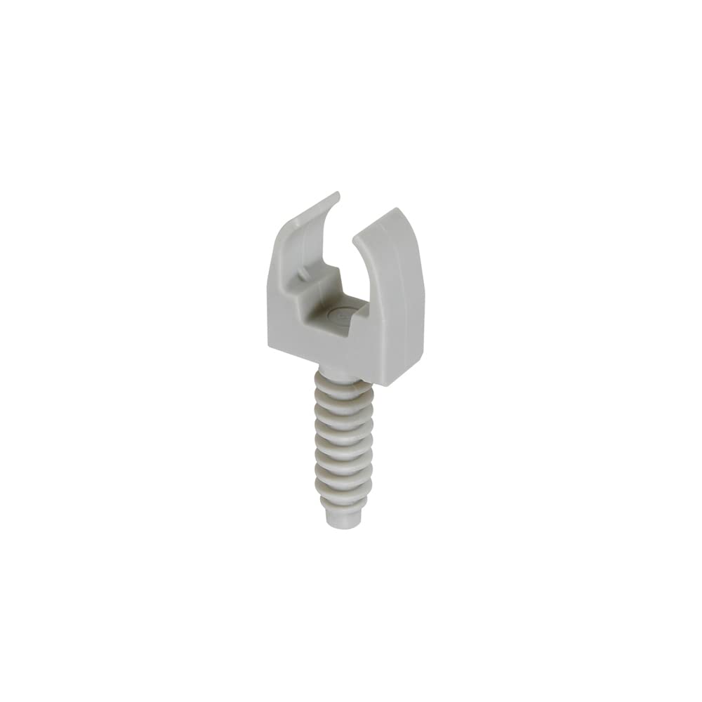 Debflex 709110 100 Clips + 100 Wall Plugs D16 Grey, Gray