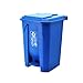 Chang-S-Q-123 Bidoni Della Spazzatura All'aperto 50l, Cestino Del Riciclaggio Del Pedale Con Copertura Di Plastica Del Contenitore Dei Rifiuti Dei Rifiuti Quadrati Di Plastica Per (Size:50L,Color:Blu)