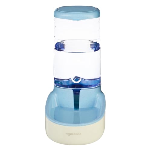 Image of Amazon Basics Automatic Gravity Water Dispenser | Non-Toxic Plastic Material | 3.8 Liters | White | for Dogs, Cats, Puppies & Kittens