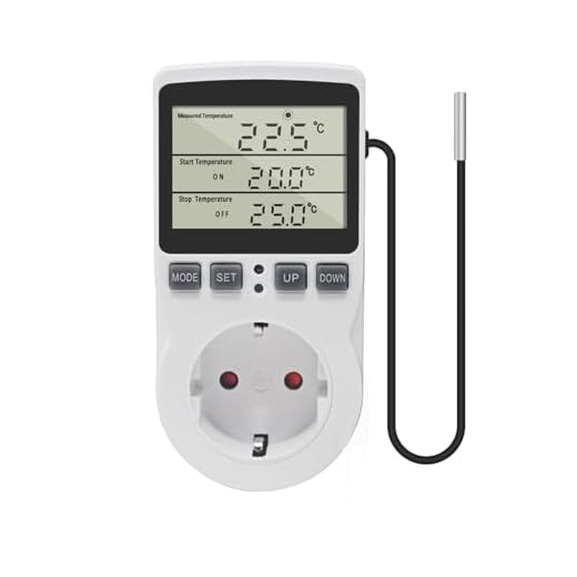 Temperaturregler Temperaturschalter 230V mit Timer und Sonde Steckdosenthermostat Schalter für Gewächshaus Terrarium Aquarium Treibhaussaatkeimung Heizung Kühlung 3 KETOTEK Temperaturregler Steckdose 230V mit Fühler Digital Thermostat Steckdose Heizung Kühlung Temperaturschalter für Gewächshaus Kühlschrank