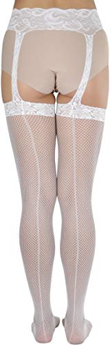 Image of ToBeInStyle Women's Attached Garter Belt Suspender Nylon Stocking Pantyhose
