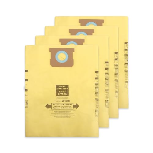 9067333 High Efficiency Disposable Filter Bags for Shop Vac Wet/Dry Vacuum