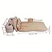 jtymx Inflatable Bed Mattress for Indoor Outdoor Camping Travel Car Back Seat Air Beds Cushion (Beige)