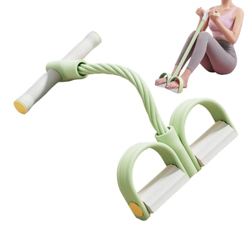 Banda de pedal con asas – Cuerda elástica para yoga de 6 tubos | Con asas y bandas elásticas con pedales en para ejercicios | para gimnasio, casa, oficina, ejercicios de fortalecimiento muscular