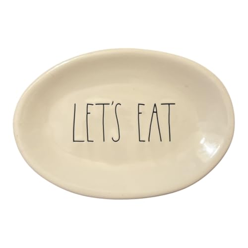 Hidd_ntr_asur_s Farm House Let's Eat Oval Appetizer Plate, 8 x 5 inches Hidd_ntr_asur_s Farm House Let's Eat Oval Appetizer Plate, 8 x 5 inches