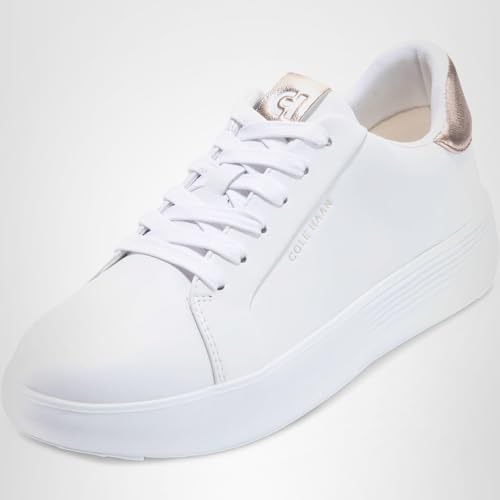 Cole Haan Cole Haan Women's Grand Crosscourt Joy Platform Sneakers, Optic White/Rose Gold, 7-B US