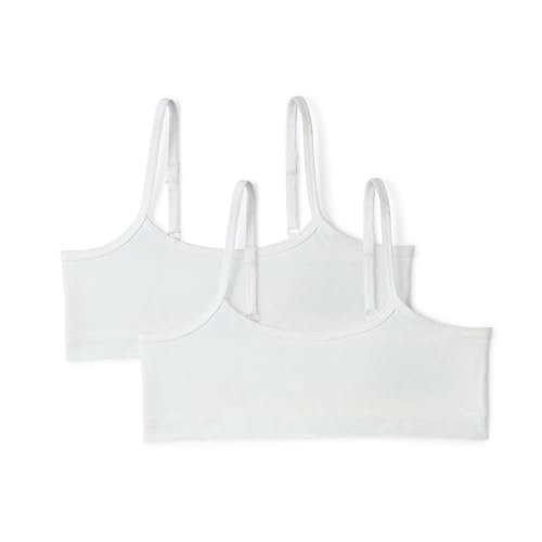 Image of Amazon Essentials Girls' Cotton Jersey Training Bralettes, Pack of 2