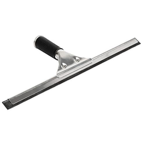 Jantex Hand-Held Blade Window Wiper Squeegee, Stainless Steel Black 14in CC938