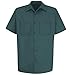 Red Kap Men's Wrinkle-Resistant Cotton Work Shirt, Spruce Green, Short Sleeve 3X-Large